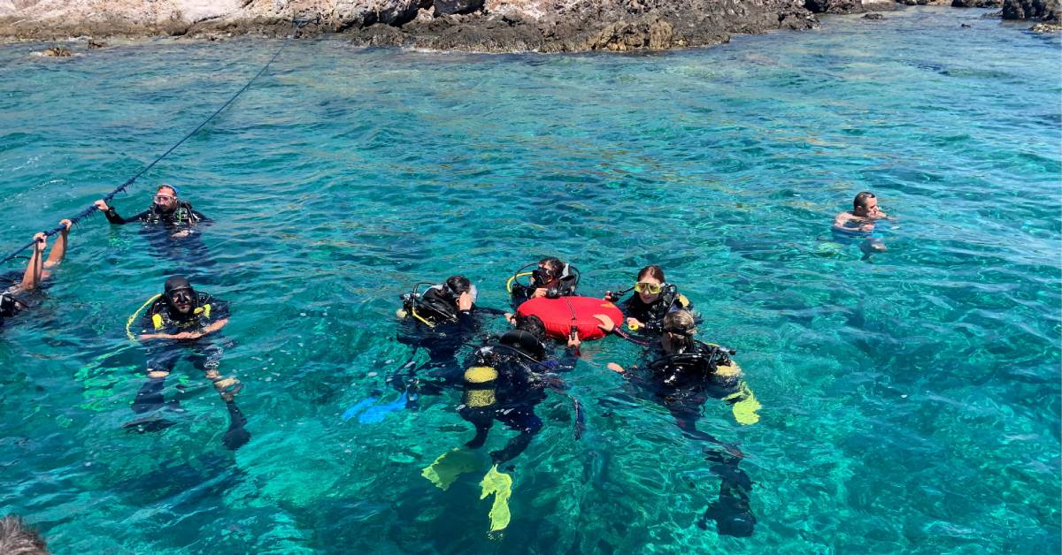 Corse Plongée - Posidonies, rochers et plongeur en Corse